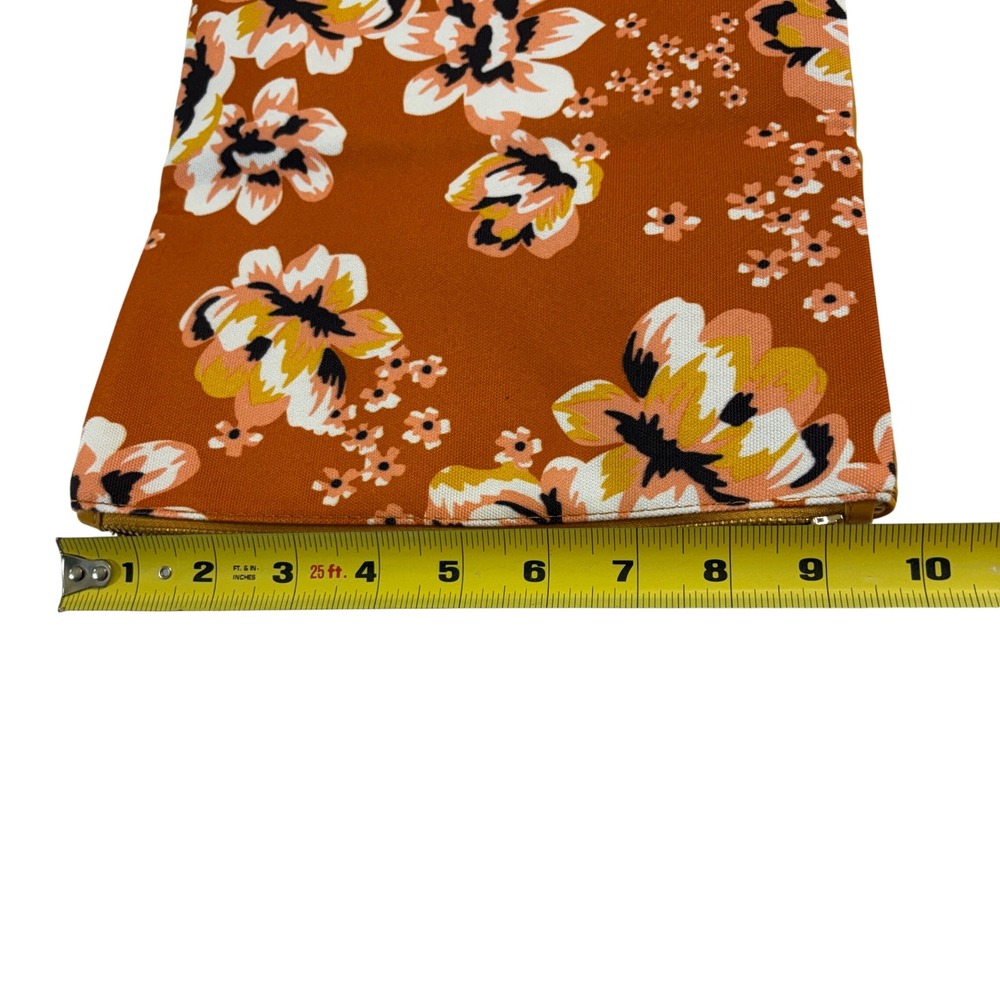 Rachel Pally Foldover Clutch Bag Women's One Size Orange Floral Vegan Leather - Picture 9 of 11